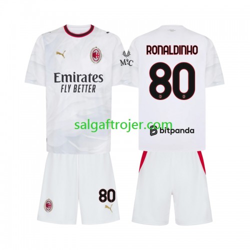 AC Milan Ronaldinho 80 Fodboldtrøjer Børn Udebanesæt 2026/27 Kort ærmer AC Milan Ronaldinho 80 Fodboldtrøjer Børn Udebanesæt 2026/27 Kort ærmer